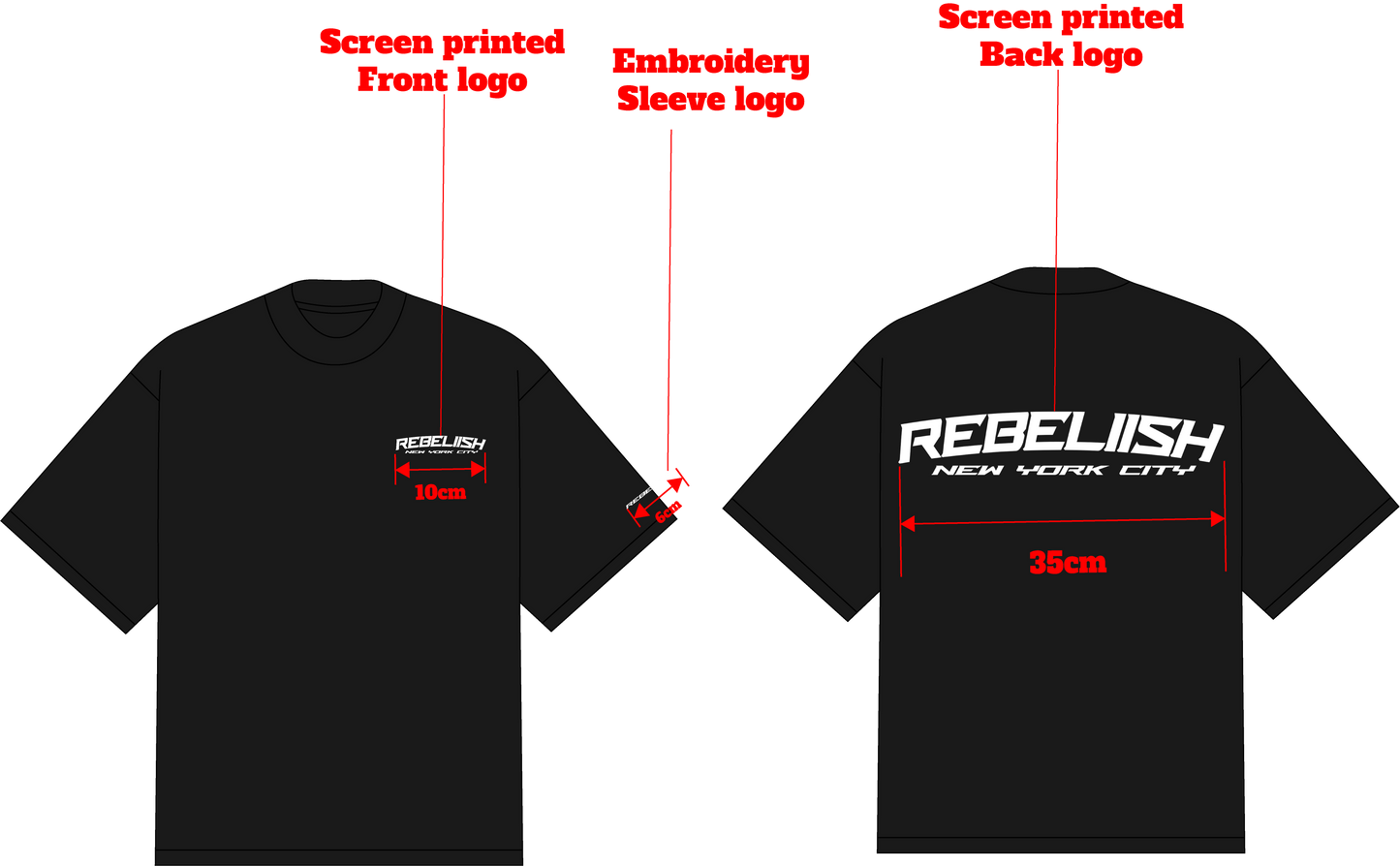 REBELIISH NYC T-SHIRT
